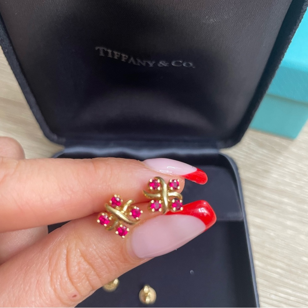 Tiffany and co Ruby earrings the Lynn earrings